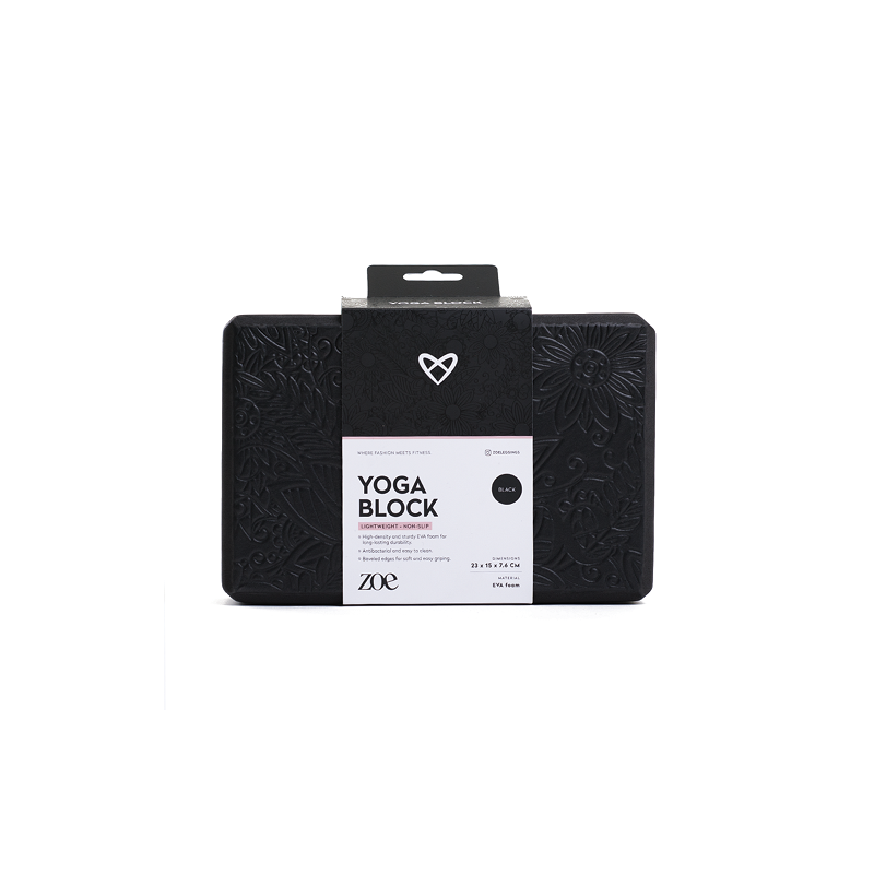 ZOE, Premium Yoga Block, Black