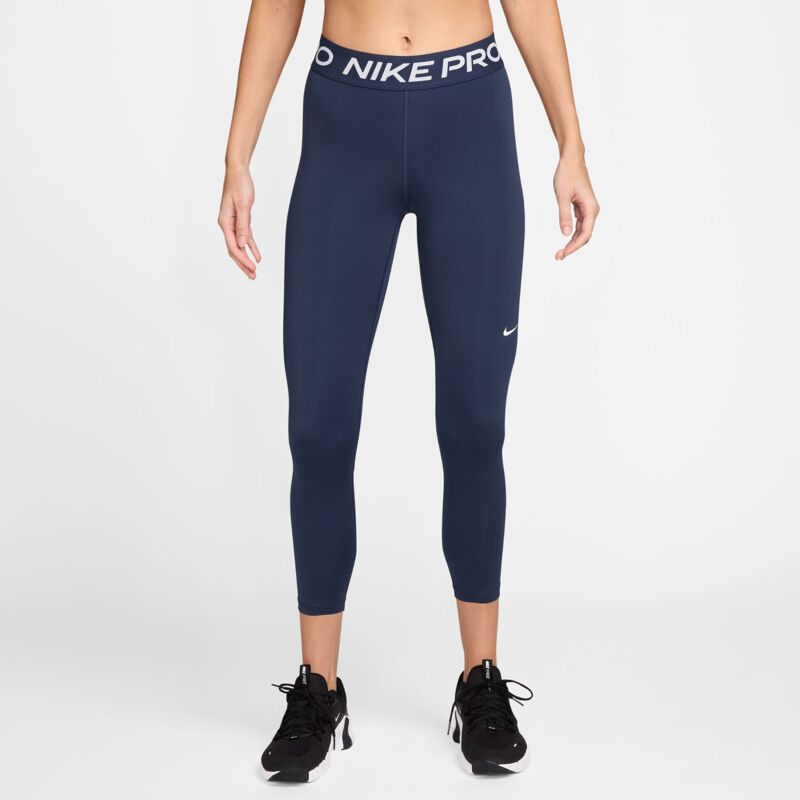 Nike Women's Pro Leggings, Midnight Navy/White 