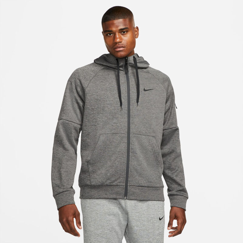 Nike Therma Full Zip Hoodie, Charcoal Heathr/Dk Smoke Grey/Black 