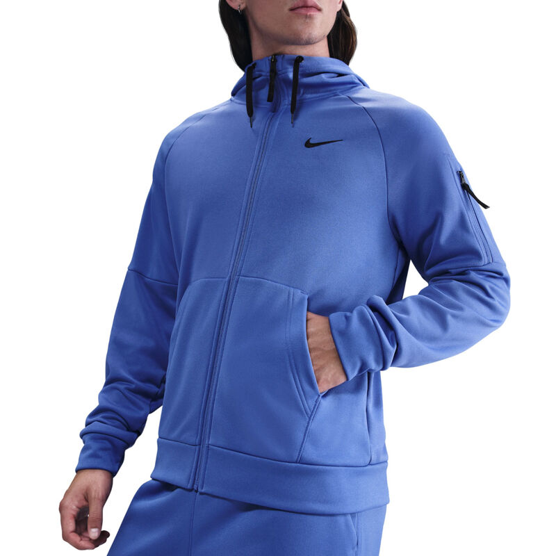 Nike Therma Full Zip Hoodie, Comet Blue/Black 