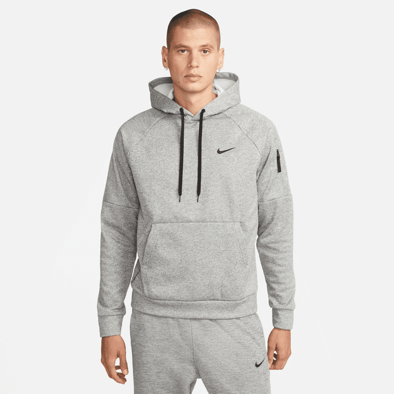 Nike Hoodie Therma-FIT Fleece Dark Grey Heather/Particle Grey/Black 