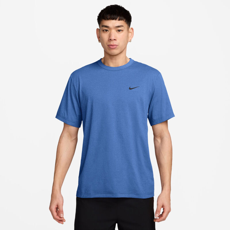 Nike Dri-FIT Hyverse Short Sleeve Shirt, Blue/Black 