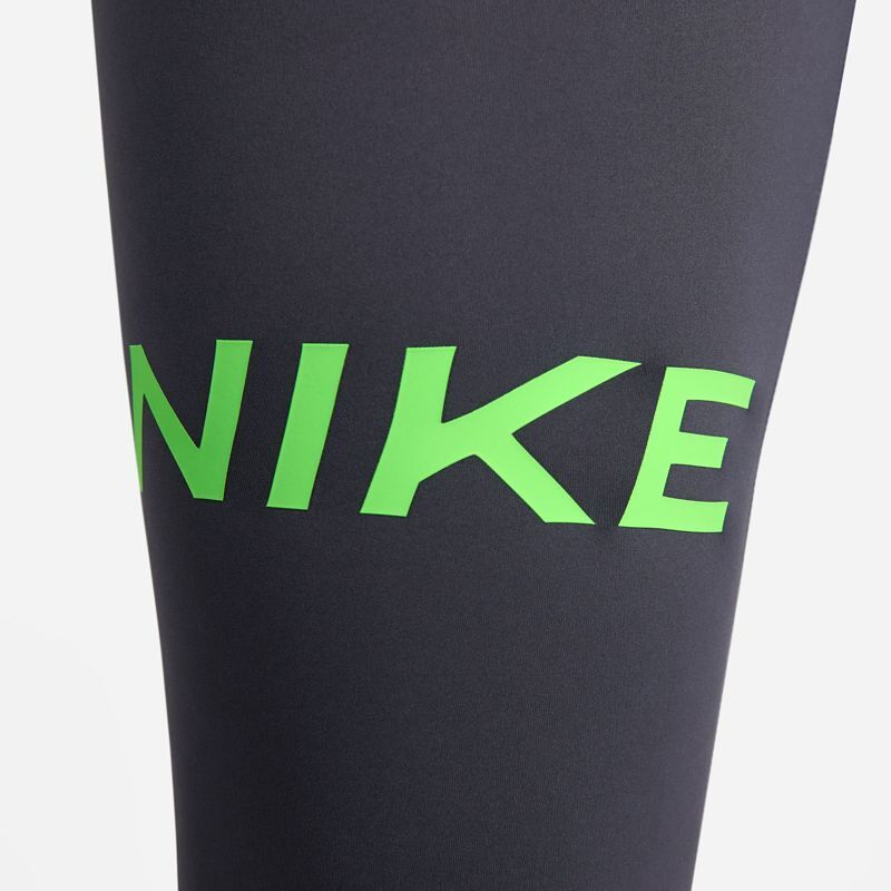 Nike Pro Dri-Fit Mid-Rise Graphic Womens Full Length Training Tights -  Gridiron/Black/Green Strike
