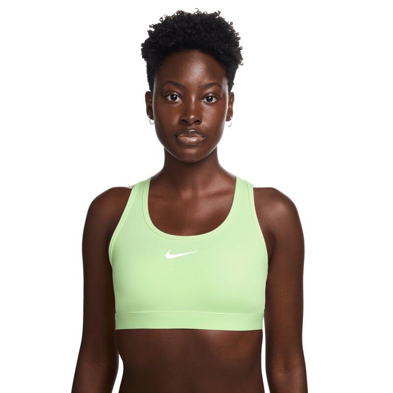 Nike Swoosh Medium-Support Women's Padded Sports Bra, Barely Volt/White 