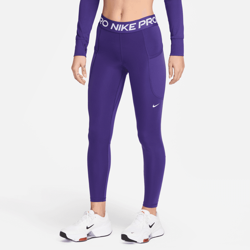 Nike Pro 365 Mid-Rise 7/8 Women’s Pocket Leggings, Court Purple 