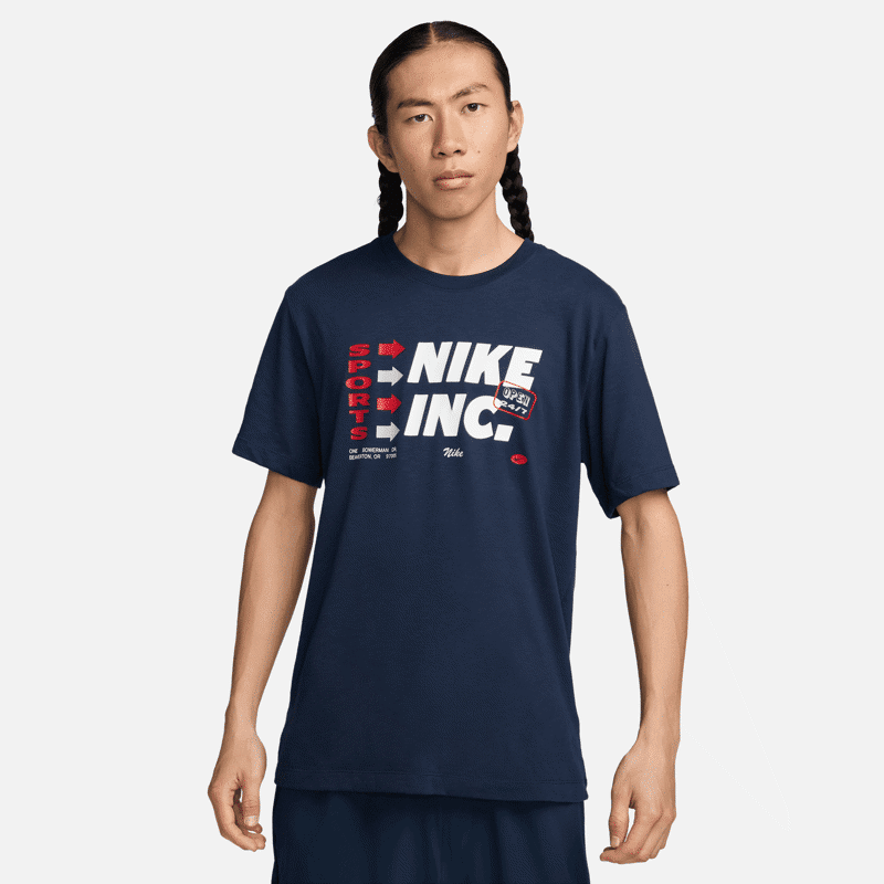Nike Dri-FIT 3mo Slub Gfx SS Shirt, Obsidian 
