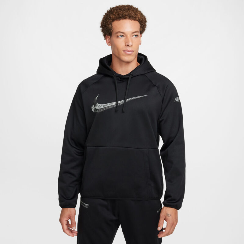 Nike Therma-FIT Training Hoodie, Black/White 