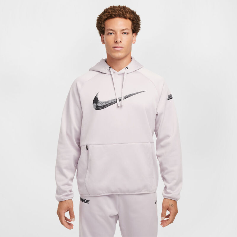 Nike Therma-FIT Graphic Hoodie, Platinum Violet/Black 