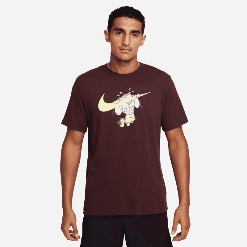 Nike Dri-FIT Training T-Shirt, Burgundy Crush 
