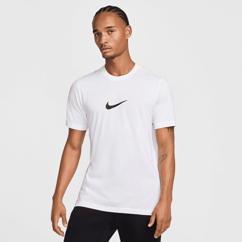 Nike Dri-FIT Fitness Verbiage Short Sleeve Shirt, White 