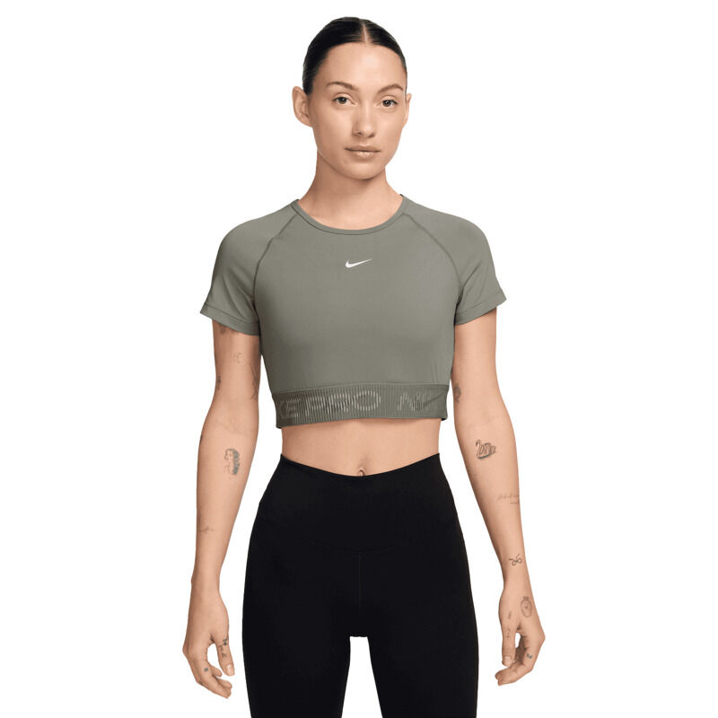 売れ筋商品|||ナイキ Tシャツ レディース トップス CROP TOP - Sports T-shirt - light army/cargo khaki/white 21229970