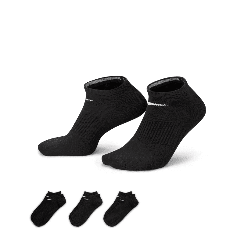 Nike Socks Performance Lightweight No Show 3P Black/White 