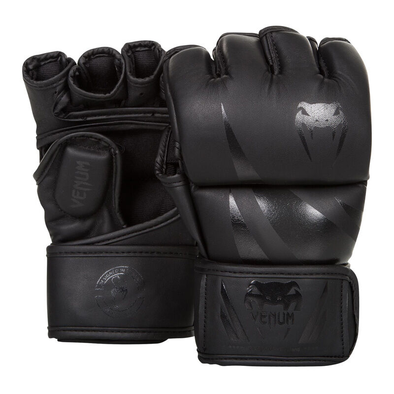 Venum MMA gloves, matte black, S 