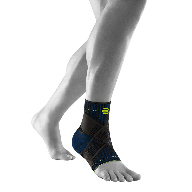 Sportski steznik za gležanj, crni, lijevi 