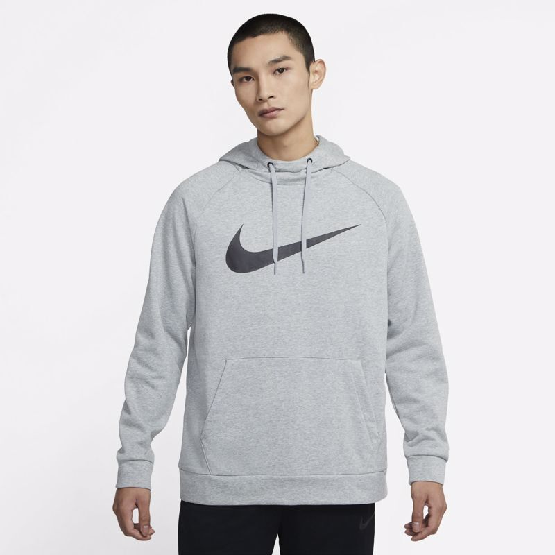 Nike Dri-Fit Swoosh Hoodie, Dark Grey Heather/Black 