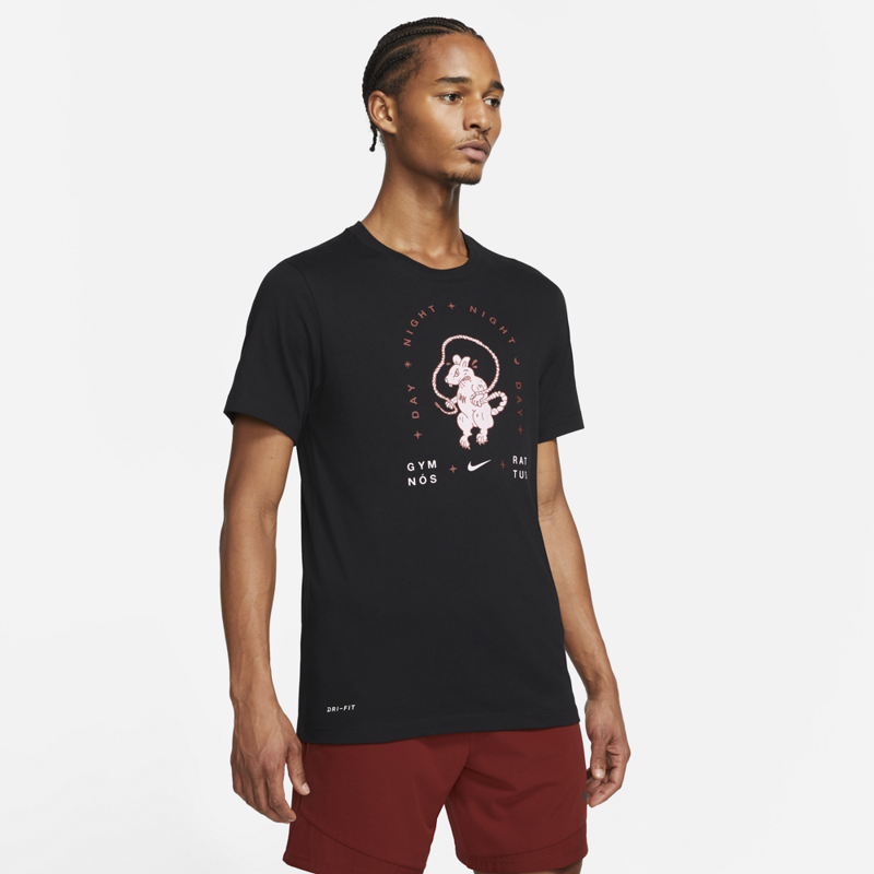 Nike Dri-Fit Training Graphic Short Sleeve Shirt, Black 