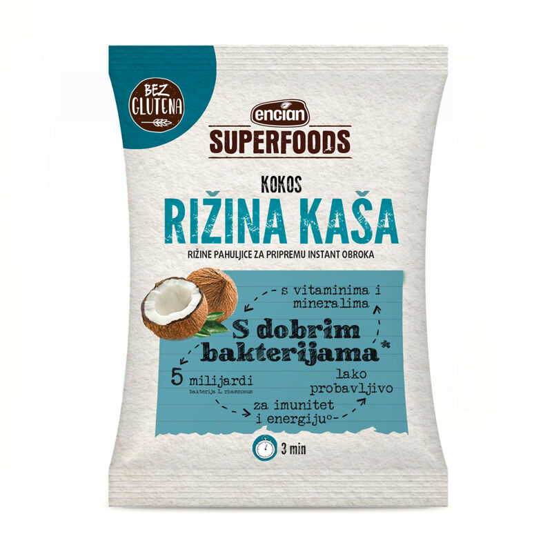 Superfoods оризова каша, кокос, 60г