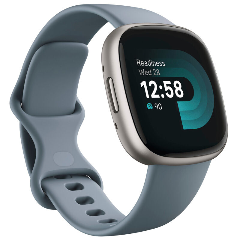Fitbit Versa 4, Waterfall Blue/Platinum