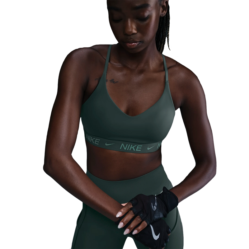 Nike Indy High-Support Women's Adjustable Sports Bra, Vintage Green 