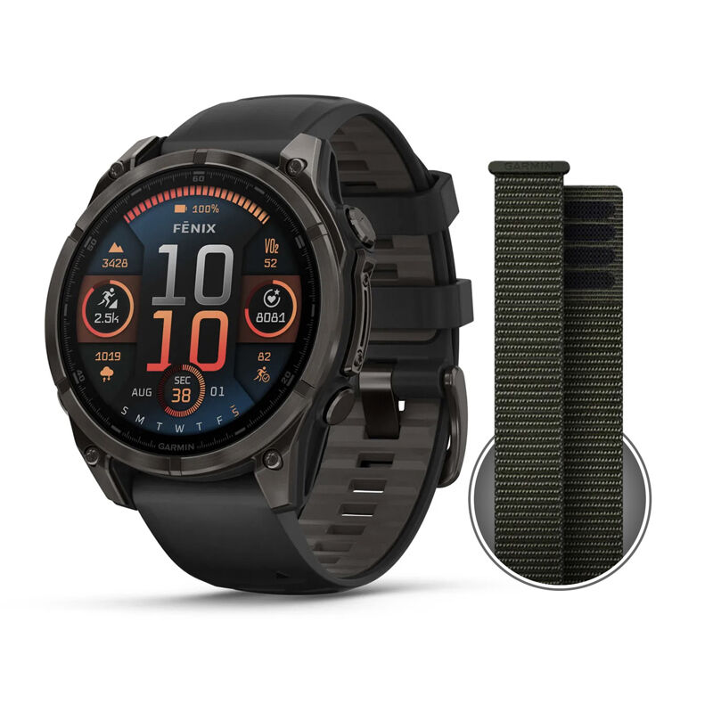 Fenix 8, 47 mm, AMOLED Black/Pebble Gray + Watch Band UltraFit 2, 22 mm Akcija
