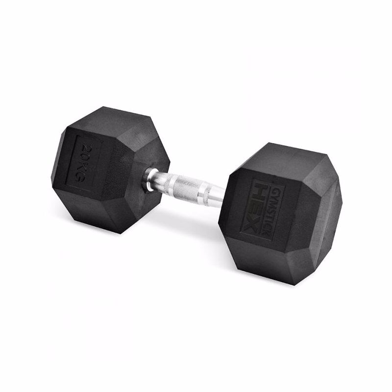 Gymstick heksagonalna gumijasta utež, 50 kg