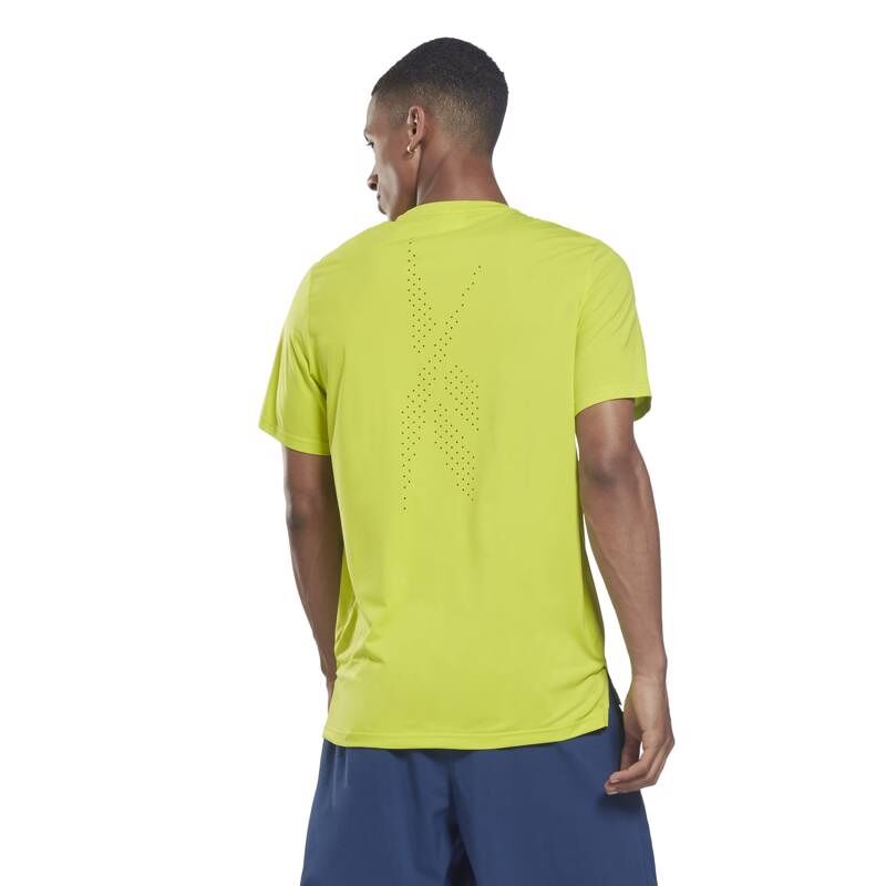 Reebok UBF MoveSoft Short Sleeve Shirt, Acid Yellow, Reebok