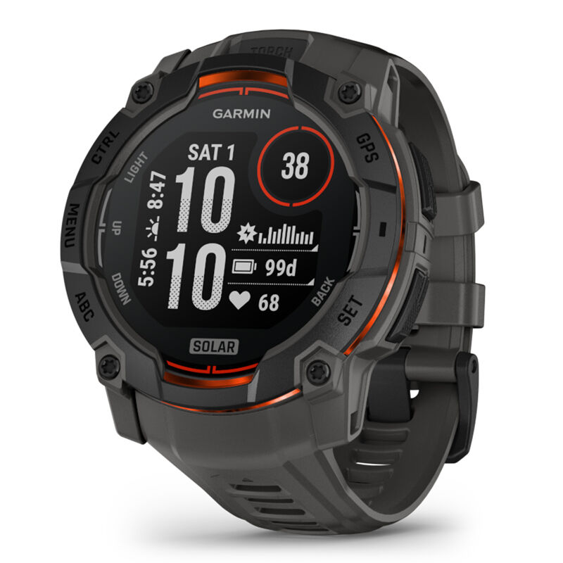 Instinct 3, 50 mm, SOLAR, Black/Charcoal