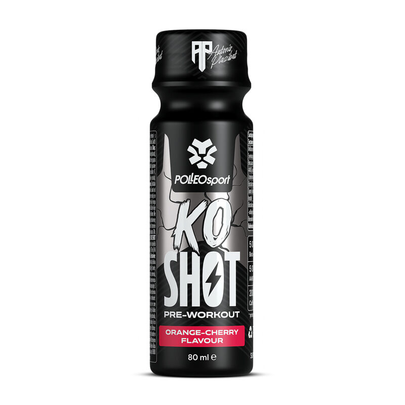 Polleo Sport & AP KO Pre-Workout SHOT, 80 ml - Orange