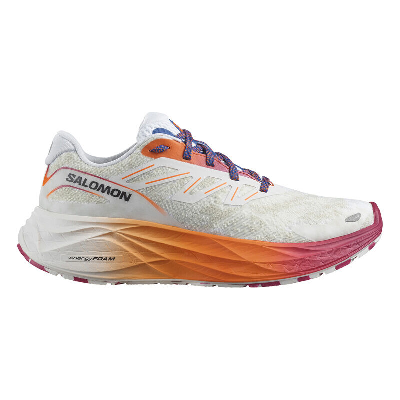 Salomon Aero Glide 2 Women's Running Shoes, White/Dragon Fire/Vivacious 