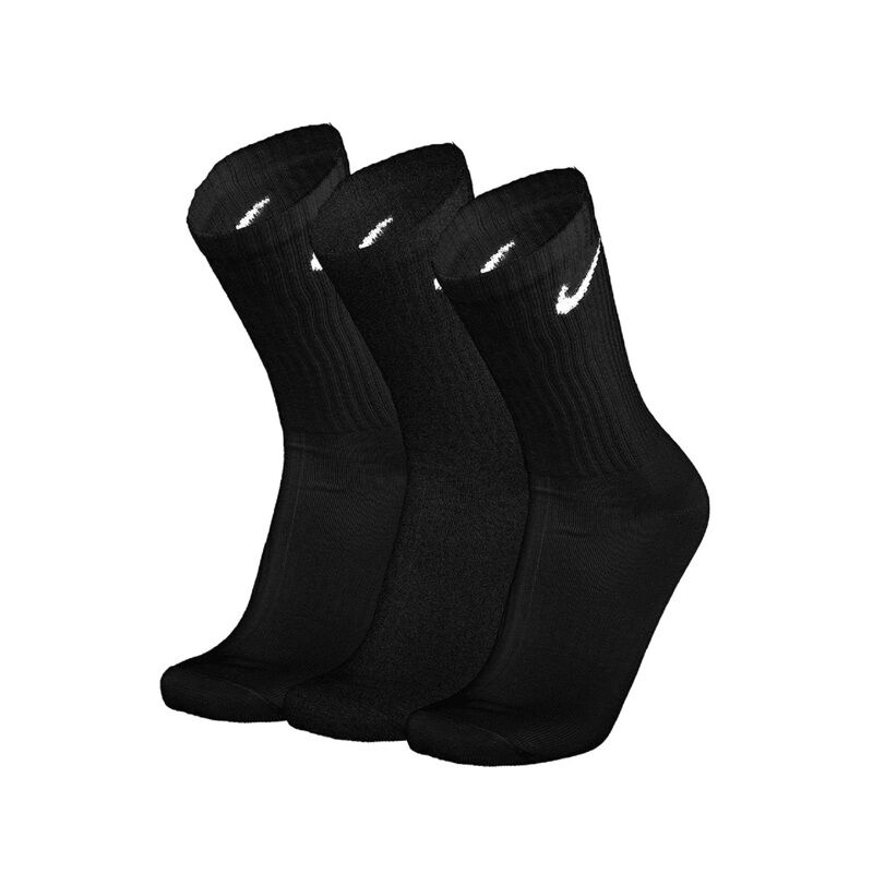 Nike Everyday Lightweight Training Crew Socks, 3 Pair, Black/White 