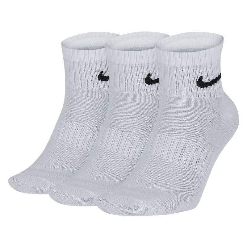 Nike Everyday Lightweight Ankle Traning Socks, 3 Pair, White/Black 