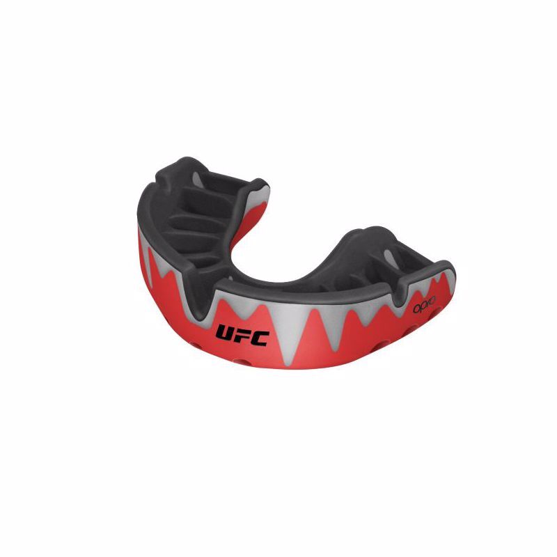 Opro Self-Fit UFC Platinum Fangz Mouthguard, Red Metal/Black