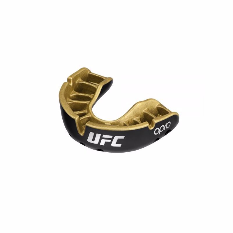 Opro Self-Fit UFC Gold Youth штитник за заби, црна метал/златна