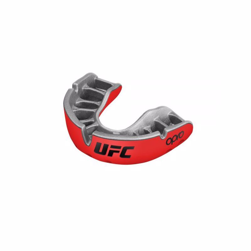 Opro Self-Fit UFC Gold Youth Mouthguard, Red/Silver