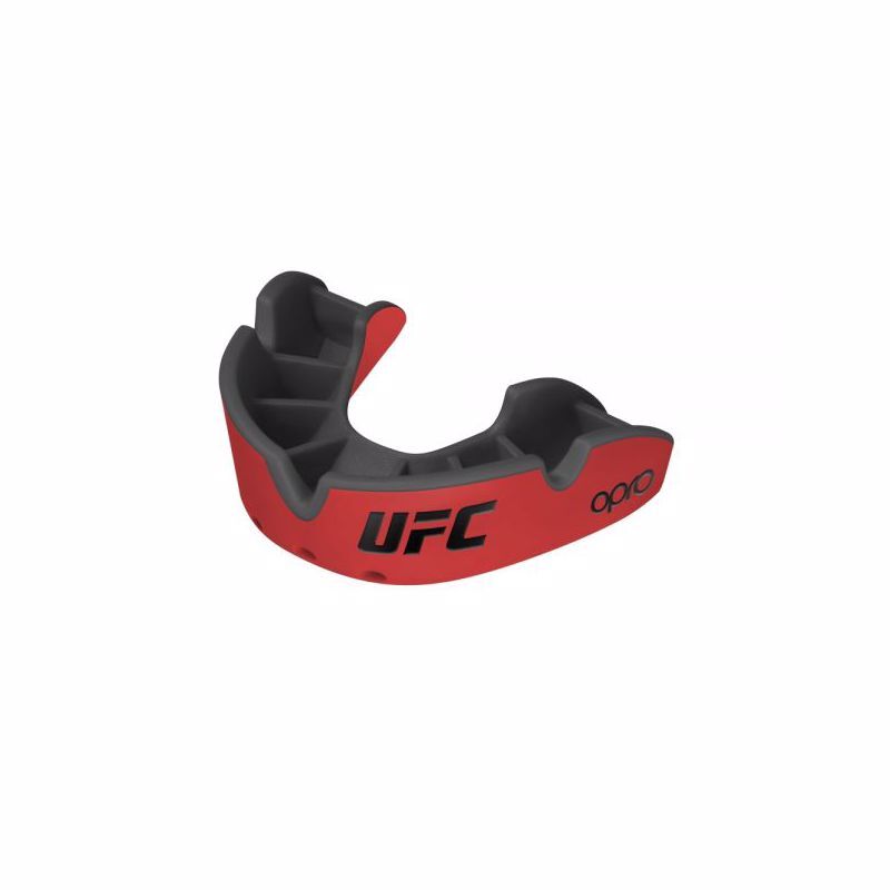 Opro Self-Fit UFC Silver Youth штитник за заби, црвен/црн