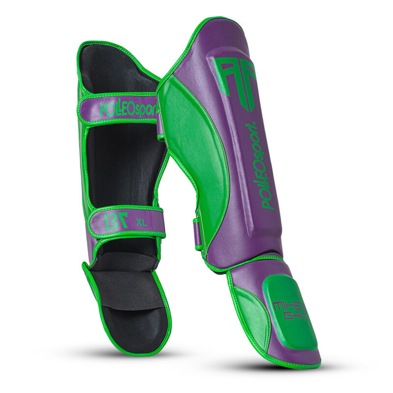 Polleo x AP Shinguards, Purple/Green 