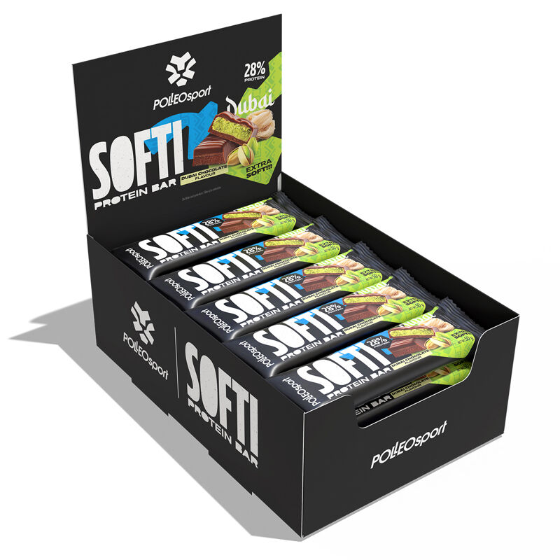 Polleo Sport Softi Protein Bar, Dubai Chocolate, 20 x 50 g