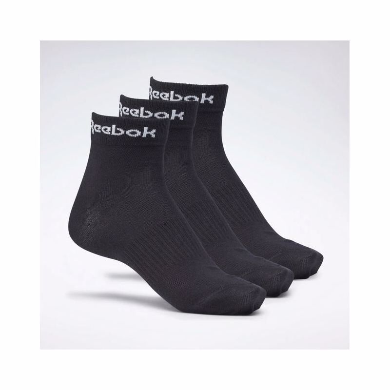 Reebok Active Core Ankle 3 Pack, Black 