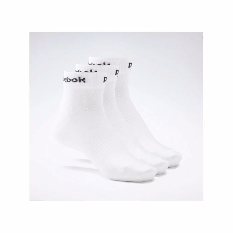 Reebok Active Core Ankle 3 Pack, White 