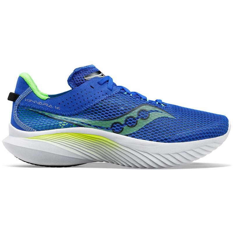 Saucony Kinvara 14 Running Shoes, Superblue/Slime 