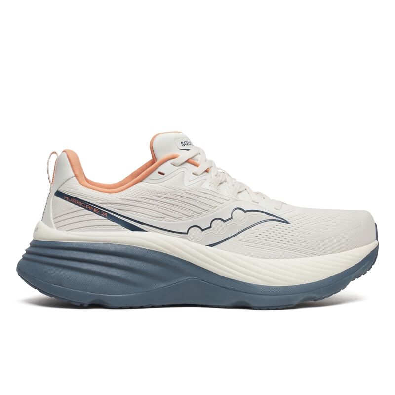 Saucony Hurricane 24 Shoes, Vanilla/Dusk 