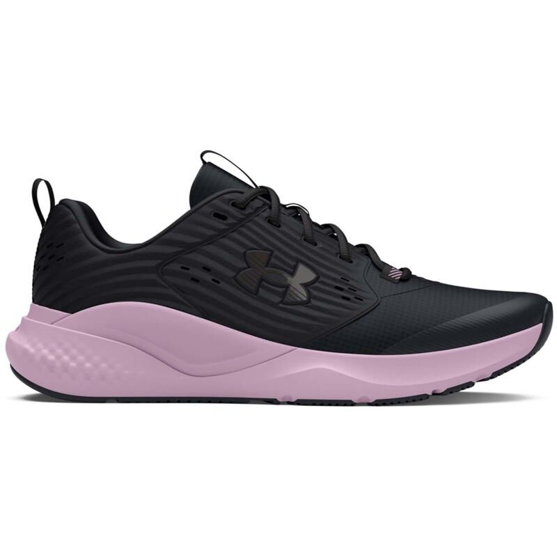 UA Charged Commit 4 Women's Training Shoes, Black/Purple Ace/Mtlc Black 