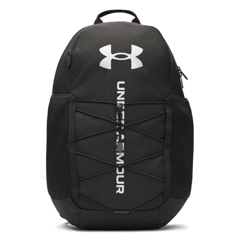 UA Bag Hustle Sport 6.0 Backpack, Black/Black/Metallic Silver 