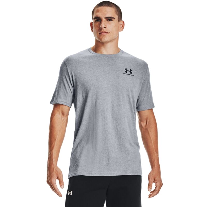 UA Shirt Sportstyle LC SS, Steel Light Heather/Black 