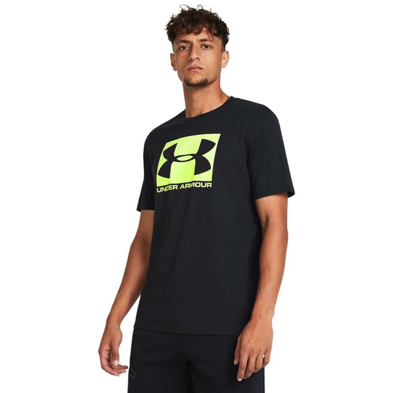 UA Boxed Sportstyle SS Shirt, Black/Yellow 