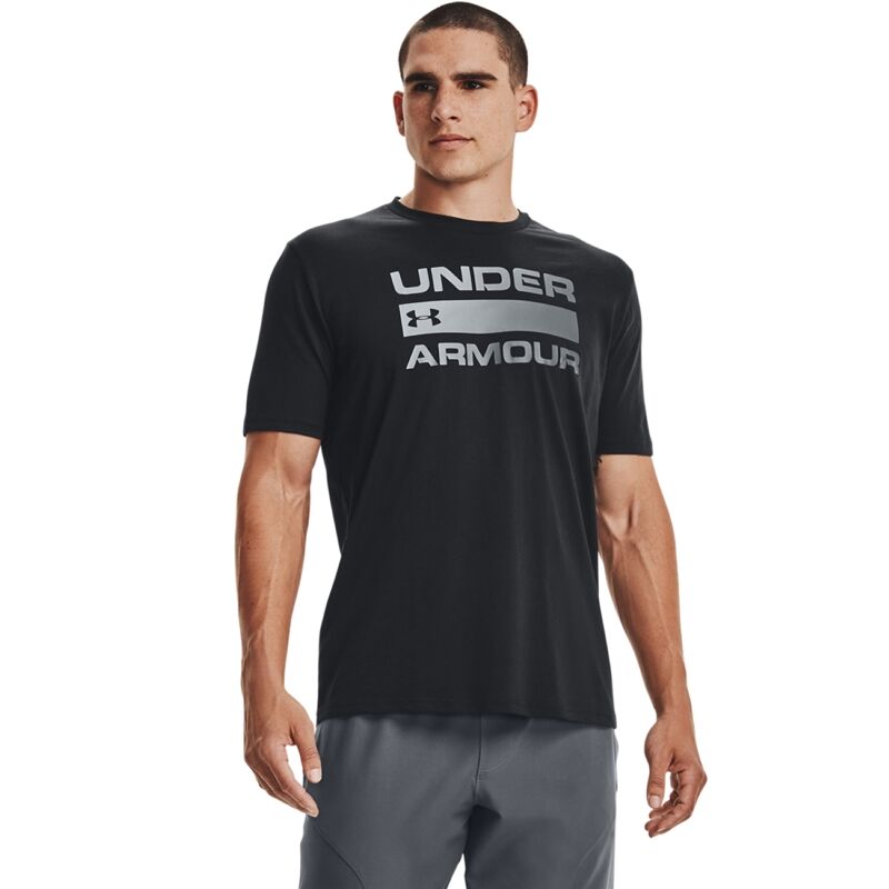 UA Shirt Team Issue Wordmark SS, Black/Graphite 