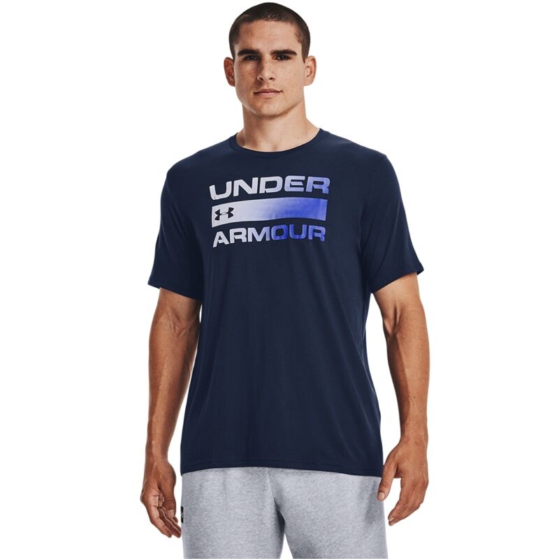 UA Shirt Team Issue Wordmark SS, Academy/Royal  