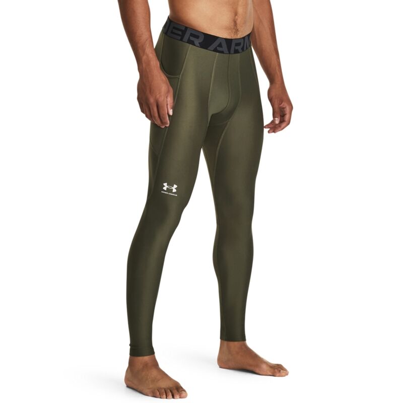 UA Leggings HeatGear, Marine Green/White 