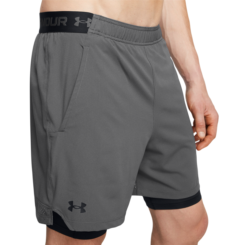 UA Shorts Vanish Woven 2in1, Castlerock/Black 