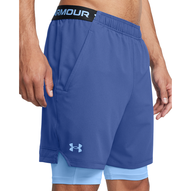 UA Shorts Vanish Woven 2in1, Tech Blue/Horizon Blue 